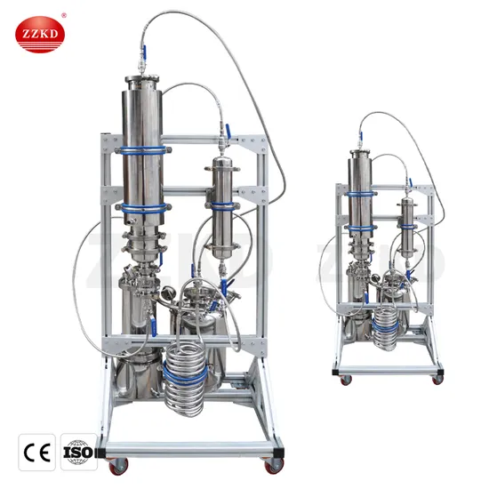 USA Stock Available 2lb Bho Column Passive Butane Extraction Machine Sanitary Stainless Steel Small Mini Closed Loop Extractor for Hemp Oil Extraction