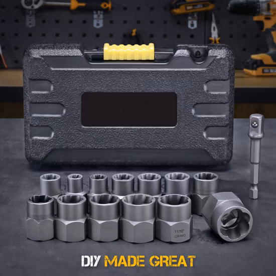 14PC Damaged Screw Extractor Cr